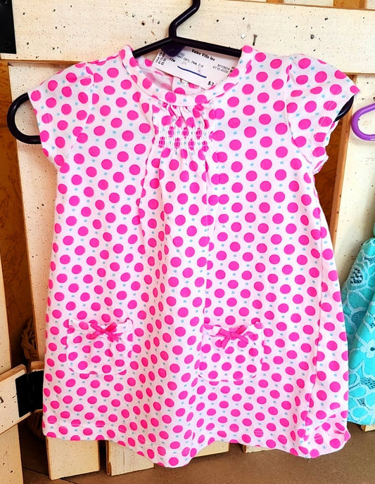 INFANT GIRL Pink Dot DRESS