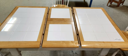 Casual White Oak Tile Dinnette TABLE SET