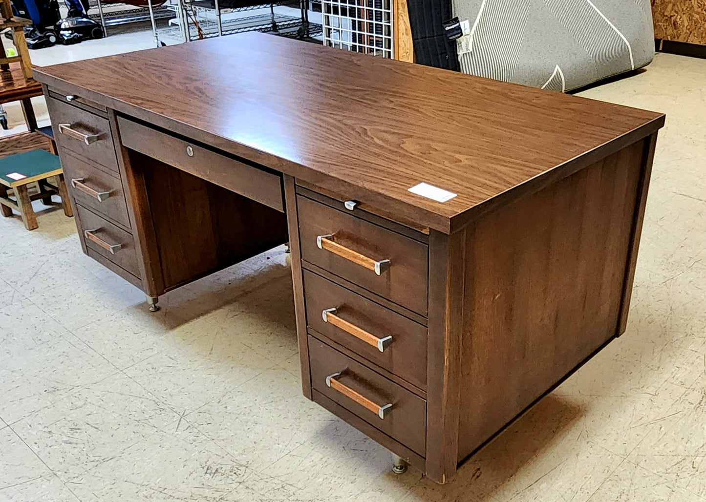 Mid Century Brown Wood DESK