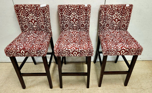 LINON HOME DECOR Red Print BAR STOOL